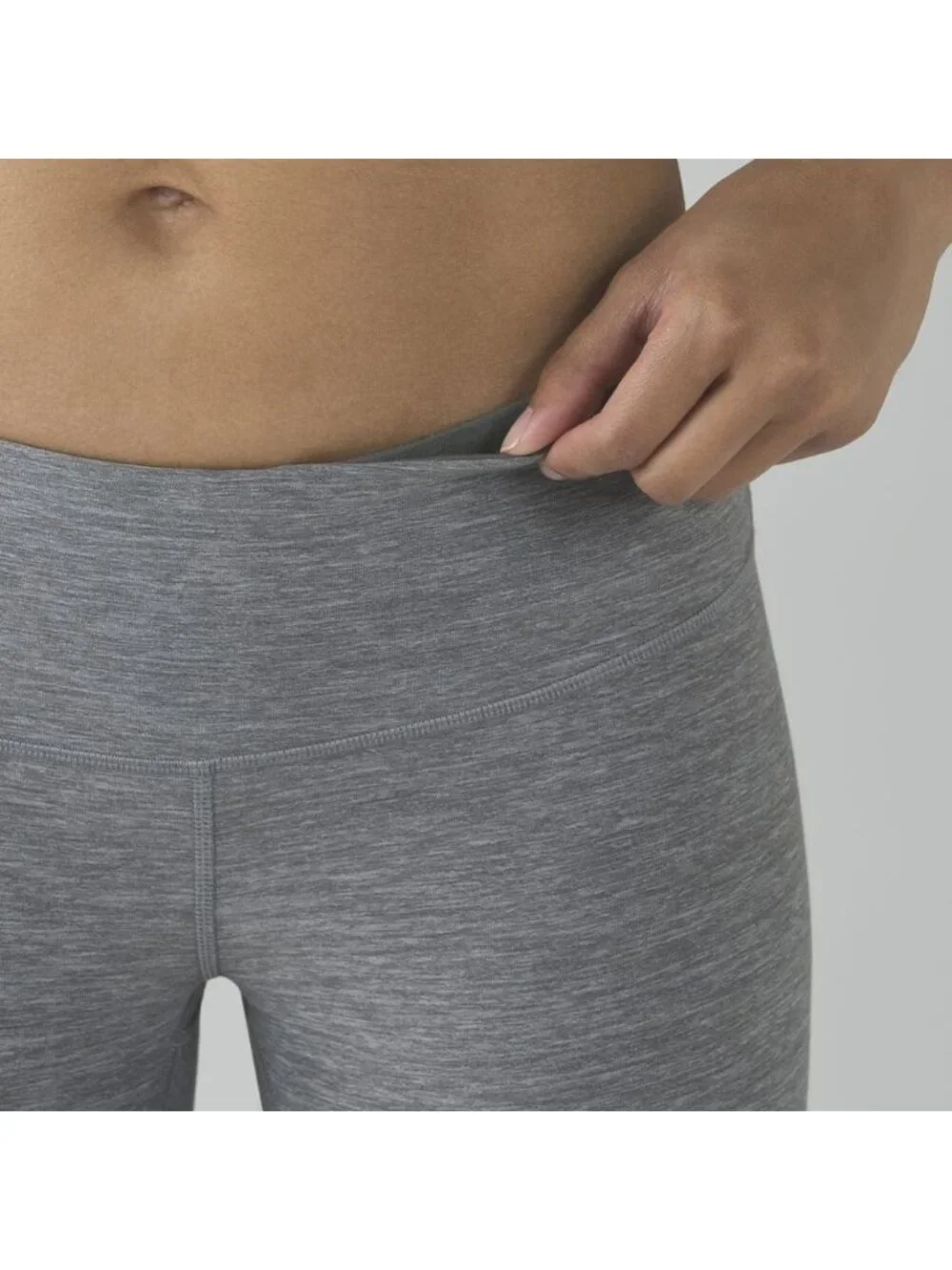 Lululemon Wunder Under Crop III Heathered Slate